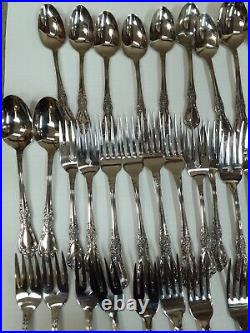 90 Pcs Vintage Kenneth by Oneida Distinction Deluxe Stainless HH Flatware