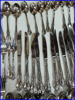 90 Pcs Vintage Kenneth by Oneida Distinction Deluxe Stainless HH Flatware