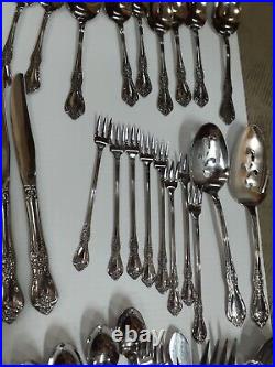 90 Pcs Vintage Kenneth by Oneida Distinction Deluxe Stainless HH Flatware