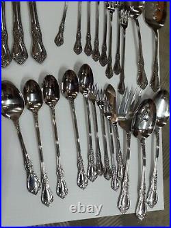 90 Pcs Vintage Kenneth by Oneida Distinction Deluxe Stainless HH Flatware