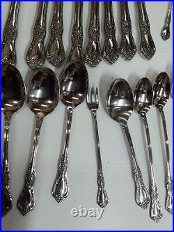 90 Pcs Vintage Kenneth by Oneida Distinction Deluxe Stainless HH Flatware