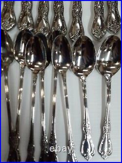 90 Pcs Vintage Kenneth by Oneida Distinction Deluxe Stainless HH Flatware