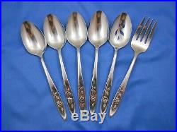 90 Piece Oneida Community My Rose Stainless Steel Flatware Set for 12 Excellent
