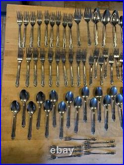 92 Pcs Oneida HOMESTEAD Simeon L & George H Rogers Co Stainless FlatwareServing