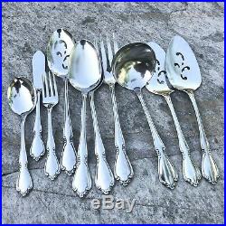 94pc Oneida Deluxe Stainless CHATEAU Flatware, Service for 12 plus Extras EUC