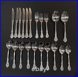 A Princess House Exclusive by Oneida DIGHTON ROSE 21 Pcs Lot Stainless Flatware