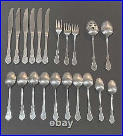 A Princess House Exclusive by Oneida DIGHTON ROSE 21 Pcs Lot Stainless Flatware