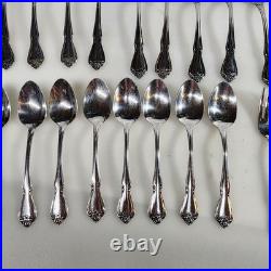 Arbor Rose True Rose Stainless 1881 Rogers Oneida Flatware & Serving Set 52 PCs