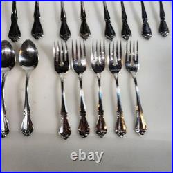 Arbor Rose True Rose Stainless 1881 Rogers Oneida Flatware & Serving Set 52 PCs