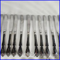 Arbor Rose True Rose Stainless 1881 Rogers Oneida Flatware & Serving Set 52 PCs