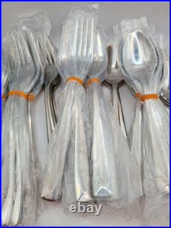 BIG Oneida Satin Lincoln Flatware Set 82pc 14 Settings + Svc Set + Extras, New