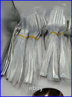 BIG Oneida Satin Lincoln Flatware Set 82pc 14 Settings + Svc Set + Extras, New