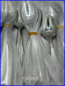 BIG Oneida Satin Lincoln Flatware Set 82pc 14 Settings + Svc Set + Extras, New