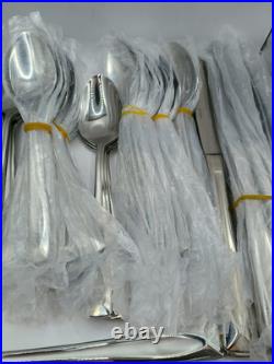 BIG Oneida Satin Lincoln Flatware Set 82pc 14 Settings + Svc Set + Extras, New