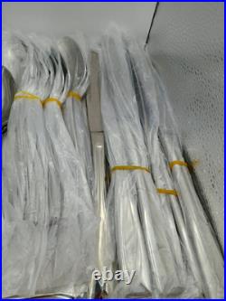 BIG Oneida Satin Lincoln Flatware Set 82pc 14 Settings + Svc Set + Extras, New