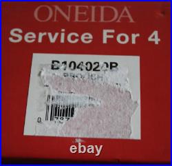 BROOCH Oneida Stainless 20 Piece Service for 4 Unused 18/0 China Flatware