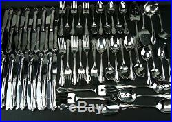 Chateau Oneidacraft Deluxe Stainless Flatware Lot 135 pcs EUC
