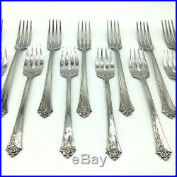 DAMASK ROSE By ONEIDA Heirloom Stainless Steel Flatware 33pc 7 Plate Setting