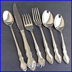DUTCH AUCTION 80 pc set for 12 ONEIDA Cube Heirloom DOVER Stainless FLATWARE