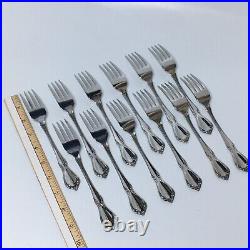 Dinner Forks 12pc Chateau Oneida Deluxe Stainless Flatware Oneidacraft USA