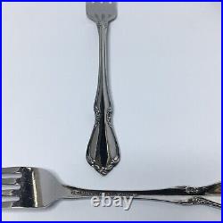 Dinner Forks 12pc Chateau Oneida Deluxe Stainless Flatware Oneidacraft USA