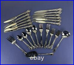 Distinction Deluxe Stainless by Oneida HH Kennett Square 63 Piece Flatware Set