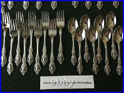 Excellent! 51 Pcs Service For 8 Brahms Oneida Community Stainless with8 Hostess