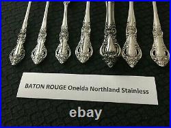 Excellent! 72 Pcs! Oneida Northland Stainless Baton Rouge Serves 8 withExtra T's