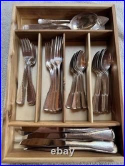 FIRST COLONY 1881 Rogers Oneida SET of 68 pc Hammered 1977 Service For 12 FIRST COLONY 1881 Rogers Oneida SET of 68 pc Hammered 1977 Service For 12