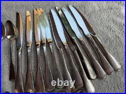 FIRST COLONY 1881 Rogers Oneida SET of 68 pc Hammered 1977 Service For 12