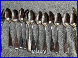 FIRST COLONY 1881 Rogers Oneida SET of 68 pc Hammered 1977 Service For 12