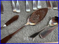 FIRST COLONY 1881 Rogers Oneida SET of 68 pc Hammered 1977 Service For 12