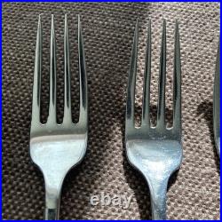 (FIVE) Oneida Toujours Dinner Forks Cube Logo Discontinued Pattern