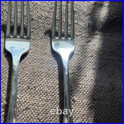 (FIVE) Oneida Toujours Dinner Forks Cube Logo Discontinued Pattern