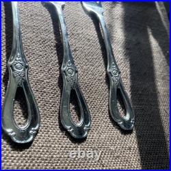 (FIVE) Oneida Toujours Dinner Forks Cube Logo Discontinued Pattern