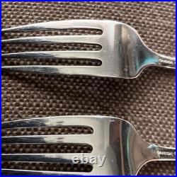 (FIVE) Oneida Toujours Dinner Forks Cube Logo Discontinued Pattern