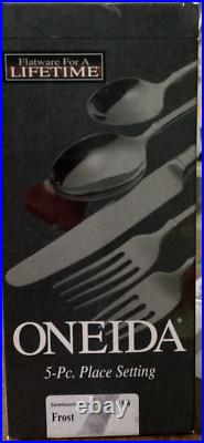 FROST 5 Piece Place Setting (s) Oneida 18/8 Community Stainless Flatware Unused