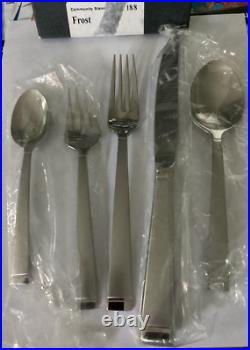 FROST 5 Piece Place Setting (s) Oneida 18/8 Community Stainless Flatware Unused