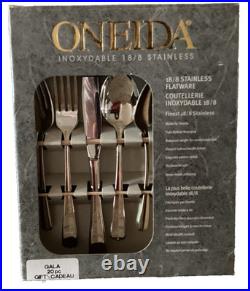 GALA IMPULSE ARTESIA Oneida Stainless 20 Pc Service for 4 Unused Flatware 18/8 GALA IMPULSE ARTESIA Oneida Stainless 20 Pc Service for 4 Unused Flatware 18/8