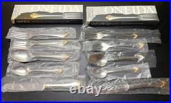 GOLDEN KENWOOD (2) 5 Piece Place Settings Oneida Stainless Flatware USA Unused