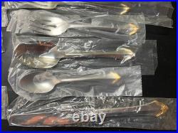 GOLDEN KENWOOD (2) 5 Piece Place Settings Oneida Stainless Flatware USA Unused