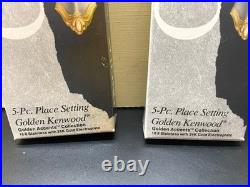 GOLDEN KENWOOD (2) 5 Piece Place Settings Oneida Stainless Flatware USA Unused