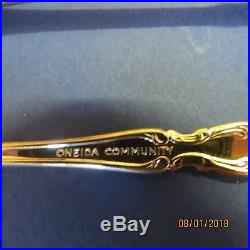 Gold Community Beethoven by Oneida Silver 34pc Electroplated Stainless Flatware