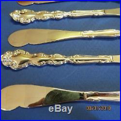 Gold Community Beethoven by Oneida Silver 34pc Electroplated Stainless Flatware