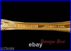 Gold golden stainless steel ONEIDA ROGERS BAROQUE ROSE flatware set 68 pc