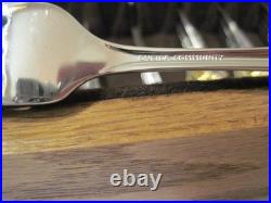 Golden Clarette 64 piece Set Service for 12 Oneida Stainless Flatware Never Used