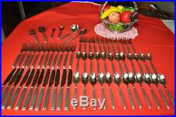 Huge Oneida Stainless Olympia 12 Place Setting Plus Extras 66 Pieces All New