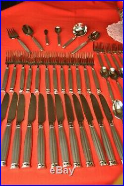 Huge Oneida Stainless Olympia 12 Place Setting Plus Extras 66 Pieces All New