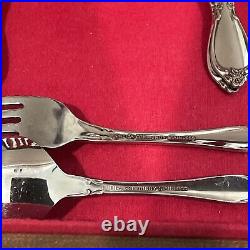Huge Set Of 39pcs Oneida Community Chatelaine STAINLESS FLATWARE In Case