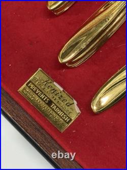 Imperial 23 KT Electroplated Gold Flatware Oneida Stainless Rare heart Shaped